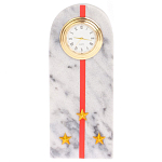 Часы погон МВД подарочные настольные из натурального камня Мрамор Military Clock варинант исполнения - 13 | Loft Concept в Ижевске