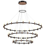 Люстра подвесная с тремя круглыми ярусами и цилиндрическими плафонами Arnaut Light варинант исполнения - 4 | Loft Concept в Ижевске