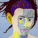 Картина с вышивкой Портрет wall panel People with the yellow ear 2 варинант исполнения - 2 | Loft Concept в Ижевске