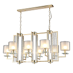 Люстра прямоугольной формы с 8-ю цилиндрическими плафонами из стекла Laurent варинант исполнения - 6 | Loft Concept в Ижевске