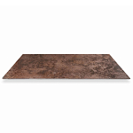 Стол обеденный с коричневой прямоугольной столешницей из керамики на четырех металлических ножках Brown Ceramics варинант исполнения - 2 | Loft Concept в Ижевске