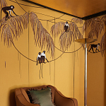 Обои с вышивкой ручной работы Étienne Original colourway on wool sateen варинант исполнения - 3 | Loft Concept в Ижевске