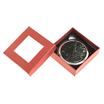 Зеркало карманное двухстороннее круглое из натурального камня Серафинит в подарочной упаковке Silver Stone Mirrors варинант исполнения - 3 | Loft Concept в Ижевске