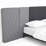 Кровать с большим мягким изголовьем Unity Dark Grey Bed варинант исполнения - 12 | Loft Concept в Ижевске