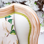 Кресло из натурального бука золотистое с изображением птиц и цветов Blooming Birds варинант исполнения - 2 | Loft Concept в Ижевске