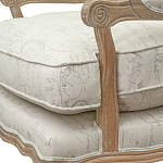 Кресло со спинкой из ротанга Ellie Rattan Armchair beige print flax варинант исполнения - 4 | Loft Concept в Ижевске