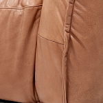 Трехместный диван с кожаной обивкой коричневый Coste Leather Sofa варинант исполнения - 7 | Loft Concept в Ижевске