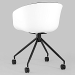 Офисное кресло из пластика с мягким сиденьем Eggshell Black варинант исполнения - 6 | Loft Concept в Ижевске