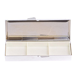 Таблетница карманная прямоугольная с 3-мя отделениями с зеркалом и накладкой из натурального камня Содалит Silver Stone Pillboxes варинант исполнения - 2 | Loft Concept в Ижевске