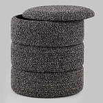 Пуф Three Gray в ткани букле серого цвета варинант исполнения - 2 | Loft Concept в Ижевске
