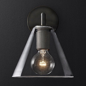 Бра Utilitaire Funnel Shade Single Sconce Black