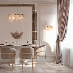 Бра с металлическим основанием золотого цвета и хрустальными подвесками Textured Glass варинант исполнения - 8 | Loft Concept в Ижевске