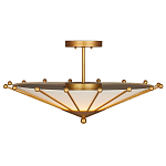 Потолочный светильник в форме конуса с каркасом золотого цвета и тканевым абажуром Inspiration in Light варинант исполнения - 3 | Loft Concept в Ижевске