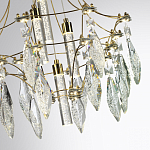 Люстра подвесная из металла с хрустальными подвесками прозрачного цвета Quasar 41 варинант исполнения - 3 | Loft Concept в Ижевске