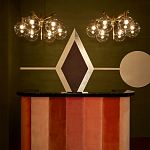 Обои ручная роспись Chez Nina by India Mahdavi Standard colourway on Perfect Green slub silk варинант исполнения - 3 | Loft Concept в Ижевске