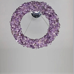 Люстра кргулая из фиолетового хрустального камня Purple Diamond варинант исполнения - 1 | Loft Concept в Ижевске