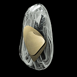 Бра овальное из стекла с золотым элементом Flow Texture  варинант исполнения - 6 | Loft Concept в Ижевске