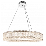 Люстра подвесная круглая из прозрачного хрусталя с корпусом из металла цвета хром Selfsufficient варинант исполнения - 4 | Loft Concept в Ижевске