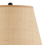 Настольная лампа темно-коричневая с тканевым абажуром в форме конуса Сhieftain варинант исполнения - 2 | Loft Concept в Ижевске