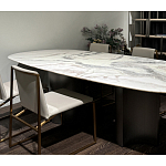 Стол обеденный мраморный с колоннами Marble Column Table варинант исполнения - 4 | Loft Concept в Ижевске