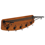 Вешалка настенная с металлической полкой и 5-ю черными крючками Noble Branches варинант исполнения - 1 | Loft Concept в Ижевске