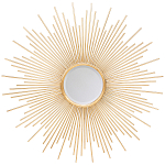 Зеркало-солнце круглое в раме из металла с золотыми с лучами Rays of Peace варинант исполнения - 1 | Loft Concept в Ижевске