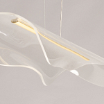 Люстра линейная с прозрачным волнообразным плафоном Wave Line варинант исполнения - 9 | Loft Concept в Ижевске
