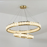 Люстра с 2-мя кольцами из натурального камня с регулируемыми плафонами Durability of Stone варинант исполнения - 3 | Loft Concept в Ижевске