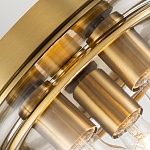 Потолочный светильник для ванных комнат с круглым стеклянным плафоном и тремя лампами Quoizel варинант исполнения - 4 | Loft Concept в Ижевске