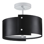 Потолочный светильник круглый светодиодный Semicircular White Panels чёрный варинант исполнения - 3 | Loft Concept в Ижевске