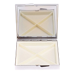 Таблетница карманная квадратная с 4-мя отделениями с зеркалом и накладкой из натурального камня Содалит Silver Stone Pillboxes варинант исполнения - 3 | Loft Concept в Ижевске