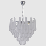 Люстра с подвесками из рифленного стекла в форме капель Textured Glass Chandelier варинант исполнения - 2 | Loft Concept в Ижевске
