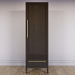 Узкий Шкаф Primo с 2 выдвижными ящиками Темный орех варинант исполнения - 2 | Loft Concept в Ижевске