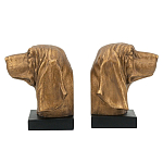 Держатель для книг с бронзовыми фигурками головы собаки Dog Elegance  варинант исполнения - 1 | Loft Concept в Ижевске