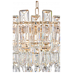 Круглая люстра с хрустальными подвесками на золотистом каркасе Gorgeous Crystal Light варинант исполнения - 5 | Loft Concept в Ижевске