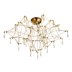 Потолочный светильник с тонкой металлической конструкцией цвета золото Quasar варинант исполнения - 1 | Loft Concept в Ижевске