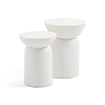 Приставной столик белого цвета Tori варинант исполнения - 4 | Loft Concept в Ижевске