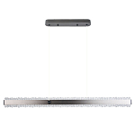 Люстра линейная металлическая черного цвета с прозрачным декором по краям Radiant Rail варинант исполнения - 2 | Loft Concept в Ижевске