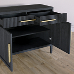 Буфет Primo с двумя ящиками и двумя фасадами Черный дуб варинант исполнения - 5 | Loft Concept в Ижевске