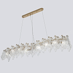 Линейная люстра с декором из текстурированного стекла Textured Glass Linear Chandelier 8 варинант исполнения - 2 | Loft Concept в Ижевске