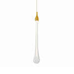 Подвесной светильник с плафоном в форме капли на золотистом каркасе Raindrop варинант исполнения - 2 | Loft Concept в Ижевске