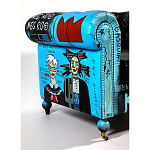 Кресло "Баския и Уорхол" Basquiat Warhol graffiti chair натуральная кожа варинант исполнения - 4 | Loft Concept в Ижевске