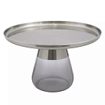 Кофейный столик с основанием из закаленного стекла Classic Round Gray Table варинант исполнения - 1 | Loft Concept в Ижевске