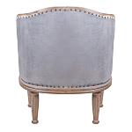 Кресло низкое с мягкой обивкой из велюра на 4-х деревянных ножках Emile Armchair grey варинант исполнения - 3 | Loft Concept в Ижевске