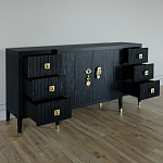 Большой Комод-буфет Elsa Dreams Black с ящиками варинант исполнения - 6 | Loft Concept в Ижевске