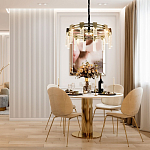 Люстра с прямоугольными хрустальными плафонами Glass Rectangles Gold Chandelier 60 варинант исполнения - 2 | Loft Concept в Ижевске