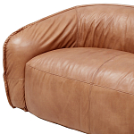 Трехместный диван с кожаной обивкой коричневый Coste Leather Sofa варинант исполнения - 5 | Loft Concept в Ижевске