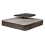 Столик журнальный квадратный  с полкой Sculptural Marble Accent с мрамором  варинант исполнения - 2 | Loft Concept в Ижевске