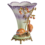 Ваза с цесарками из фарфора с бронзовыми элементами Garden of Eden варинант исполнения - 3 | Loft Concept в Ижевске