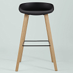 Барный стул на ножках из натурального дерева Boras Black варинант исполнения - 3 | Loft Concept в Ижевске